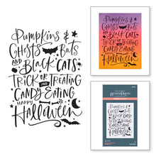 Load image into Gallery viewer, Spellbinders - BetterPress- Press Plates - GHOST & PUMPKINS BACKGROUND PRESS PLATE FROM THE BETTERPRESS HALLOWEEN COLLECTION - Design Creative Bling