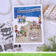 Load image into Gallery viewer, Lawn Fawn - Clear Acrylic Stamps - caroling mice - Design Creative Bling