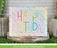 Carica l'immagine nel visualizzatore di Gallery, Lawn Fawn - giant outlined happy birthday: landscape - Lawn Cuts - Dies - Design Creative Bling