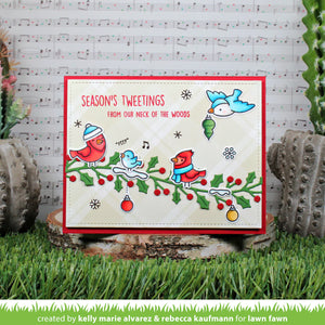 Lawn Fawn -  holly leaves border - lawn cuts - Design Creative Bling