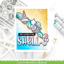 Load image into Gallery viewer, Lawn Fawn - how you bean? seashell add-on - clear stamp set - Design Creative Bling