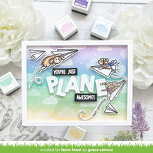 Load image into Gallery viewer, Lawn Fawn - just plane awesome - clear stamp set - Design Creative Bling
