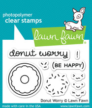 Load image into Gallery viewer, Lawn Fawn - donut worry - clear stamp set - Design Creative Bling