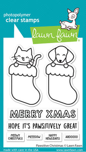 Lawn Fawn - pawsitive christmas clear stamp set - Design Creative Bling