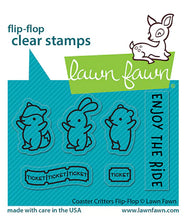 Load image into Gallery viewer, Lawn Fawn - coaster critters flip-flop - clear stamp set - Design Creative Bling
