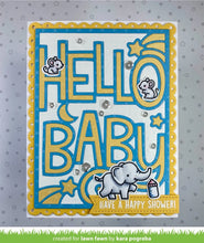Carica l'immagine nel visualizzatore di Gallery, Lawn Fawn - giant outlined hello baby - Lawn Cuts - Dies - Design Creative Bling