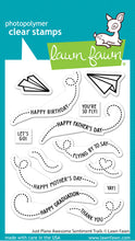 Load image into Gallery viewer, Lawn Fawn - just plane awesome sentiment trails - clear stamp set - Design Creative Bling
