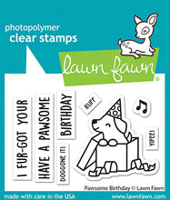 Load image into Gallery viewer, Lawn Fawn - pawsome birthday - clear stamp set - Design Creative Bling