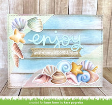 Load image into Gallery viewer, Lawn Fawn - how you bean? seashell add-on - clear stamp set - Design Creative Bling