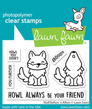 Load image into Gallery viewer, Lawn Fawn - wolf before 'n afters - clear stamp set - Design Creative Bling