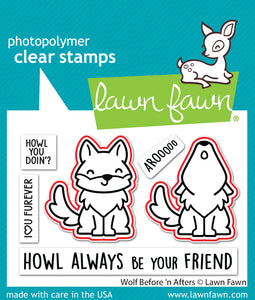 Lawn Fawn - wolf before 'n afters - lawn cuts - Design Creative Bling