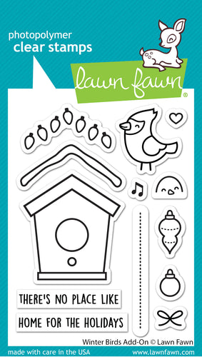 Lawn Fawn - winter birds add-on - clear stamp set - Design Creative Bling