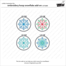 Carica l'immagine nel visualizzatore di Gallery, Lawn Fawn - Embroidery Hoop Snowflake Add-on - lawn cuts - Design Creative Bling
