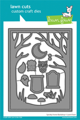 Lawn Fawn - spooky forest backdrop - lawn cuts - Design Creative Bling