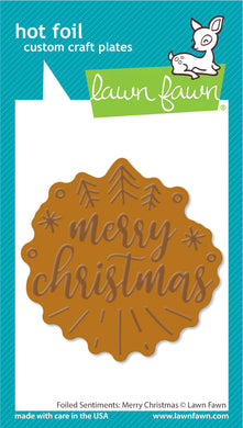 Lawn Fawn-foiled sentiments: merry christmas-hot foil - Design Creative Bling