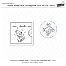 Load image into Gallery viewer, Lawn Fawn - reveal wheel little snow globe: bear add-on set - lawn cuts - lawn cuts - Design Creative Bling