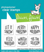 Cargar imagen en el visor de la galería, Lawn Fawn - little snow globe add-on - clear stamp set - Design Creative Bling