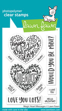 Lade das Bild in den Galerie-Viewer, Lawn Fawn - magic heart messages - clear stamp set - Design Creative Bling