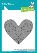 Carica l'immagine nel visualizzatore di Gallery, Lawn Fawn - heart pouch dotted hearts add-on - lawn cuts - Design Creative Bling