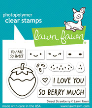 Cargar imagen en el visor de la galería, Lawn Fawn - Clear Photopolymer Stamps - sweet strawberry - Design Creative Bling