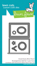 Lade das Bild in den Galerie-Viewer, Lawn Fawn-interactive die-knock knock, who's there? rectangle door add-on - Design Creative Bling