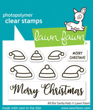 Load image into Gallery viewer, Lawn Fawn - Clear Acrylic Stamps - all the santa hats - Design Creative Bling