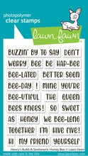Load image into Gallery viewer, Lawn Fawn-Clear Stamps- henry's build-a-sentiment: honey bee