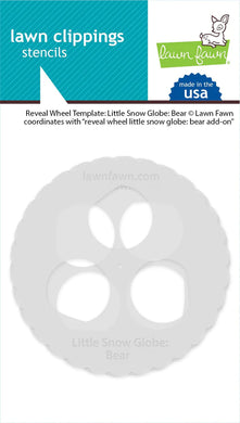 Lawn Fawn - reveal wheel templates: little snow globe: bear - lawn cuts - Design Creative Bling