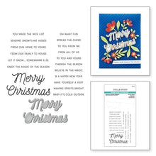Load image into Gallery viewer, Spellbinders-Clear Stamp & Die Set-Many Merry Christmas Sentiments-CELEBRATE THE SEASON COLLECTION - Design Creative Bling