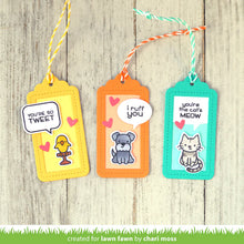 Load image into Gallery viewer, Lawn Fawn - say what? gift tags - lawn cuts - Design Creative Bling