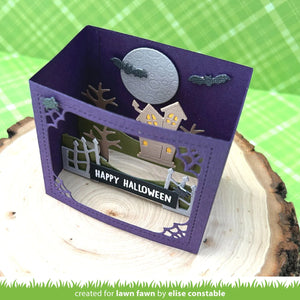 Lawn Fawn - shadow box card halloween add-on - lawn cuts - Design Creative Bling
