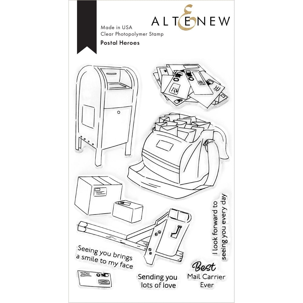 Altenew  - Postal Heroes Stamp Set - Design Creative Bling