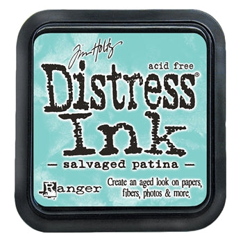 Tim Holtz Distress Ink Pad- Salvaged Patina- April 2021 color - Design Creative Bling