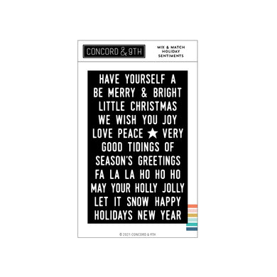 Concord & 9th - Clear stamp set - Mix & Match Holiday Sentiments - Design Creative Bling
