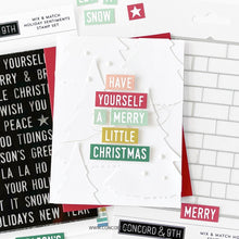 Load image into Gallery viewer, Concord & 9th - Clear stamp set - Mix & Match Holiday Sentiments - Design Creative Bling