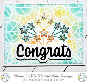 The Rabbit Hole Designs - Congrats - Scripty Word with Shadow Layer Die Set - Design Creative Bling