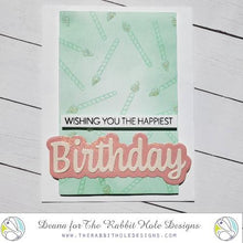 Carica l'immagine nel visualizzatore di Gallery, The Rabbit Hole Designs - Birthday Scripty Stamp Set - Design Creative Bling