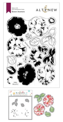 Altenew - Queen Anemone Stamp & Die & Coloring Stencil Bundle - Design Creative Bling