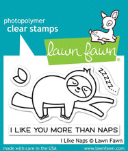 Load image into Gallery viewer, Lawn Fawn - I Like Naps - clear stamp set - Design Creative Bling