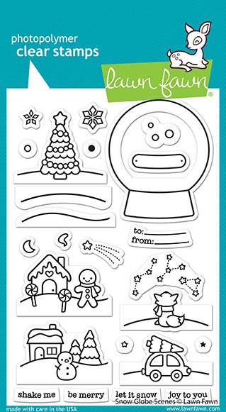Lawn Fawn-Clear Stamps-Snow Globe Scenes - Design Creative Bling