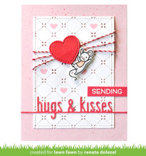 Load image into Gallery viewer, Lawn Fawn - Valentines - Lawn Cuts - Dies - Hugs And Kisses Line Border - Design Creative Bling