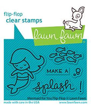 Load image into Gallery viewer, Lawn Fawn - Mermaid For You Flip-Flop - clear stamp set - Design Creative Bling
