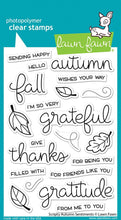 Load image into Gallery viewer, Lawn Fawn - Scripty Autumn Sentiments- clear stamp set - Design Creative Bling