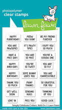 Cargar imagen en el visor de la galería, Lawn Fawn - simply celebrate critters add-on - clear stamp set - Design Creative Bling