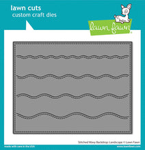 Load image into Gallery viewer, Lawn Fawn - stitched wavy backdrop: landscape - lawn cuts - Design Creative Bling