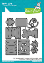 Load image into Gallery viewer, Lawn Fawn - tiny gift box jack-o'-lantern add-on - lawn cuts - Design Creative Bling
