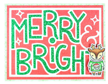 Cargar imagen en el visor de la galería, Lawn Fawn - giant outlined merry & bright - lawn cuts - Design Creative Bling