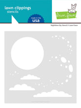 Load image into Gallery viewer, Lawn Fawn - nighttime sky stencil- lawn cuts - Design Creative Bling