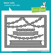 Cargar imagen en el visor de la galería, Lawn Fawn - heart garland backdrop: landscape - lawn cuts - Design Creative Bling