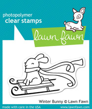Carica l'immagine nel visualizzatore di Gallery, Lawn Fawn-Clear Stamp 3" x 2"-Winter Bunny - Design Creative Bling
